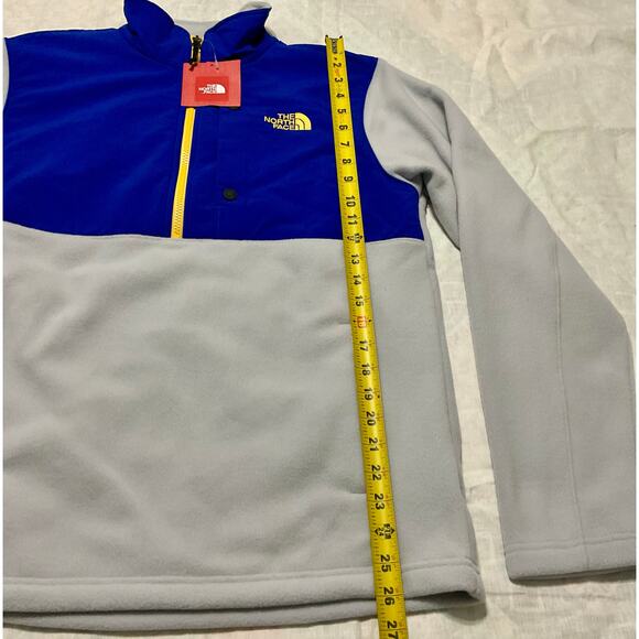Men’s Mediun The North Face Sun Rise 1/4 Zip Pullover Heather light Gray blue - Picture 6 of 9